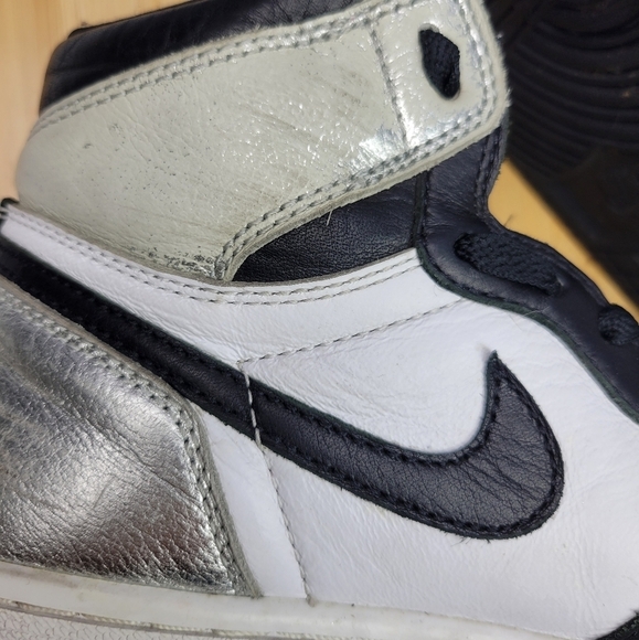 Nike Air Jordan 1 High OG Metallic Silver Size 7 - Picture 14 of 14